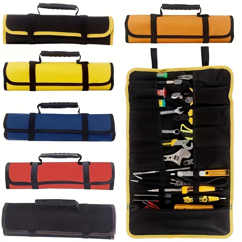 22 Pockets Oxford Canvas Folding Wrench Roll Storage Tools Waterproof Hand Rolle