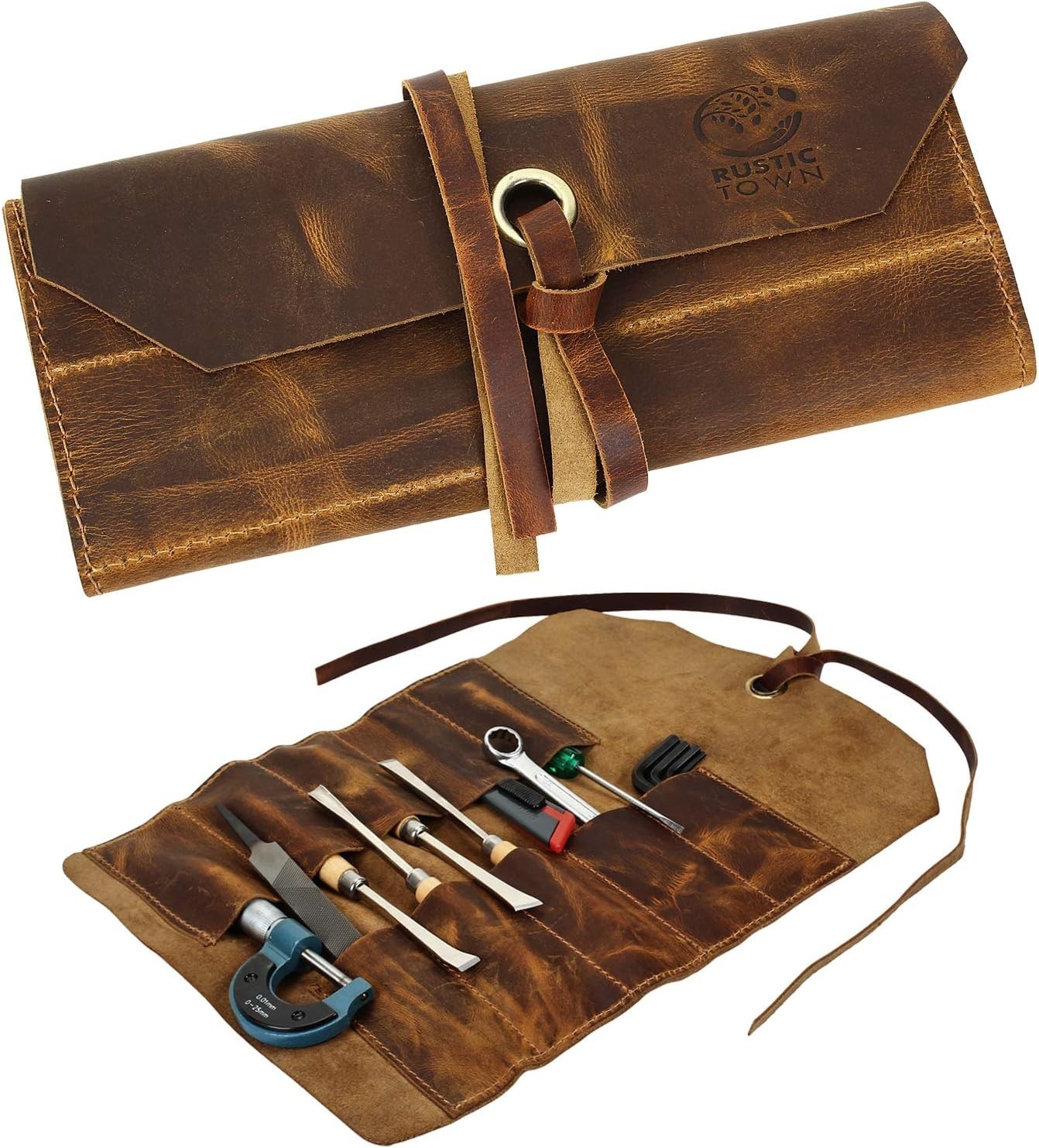 Perfect Father’s Day Gift: Leather Tool Roll Organizer