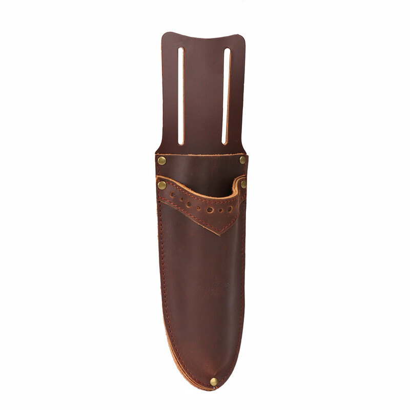TOURBON Leather Garden Shear Sheath Belt 2 Pocket Pruning Scissors Holster