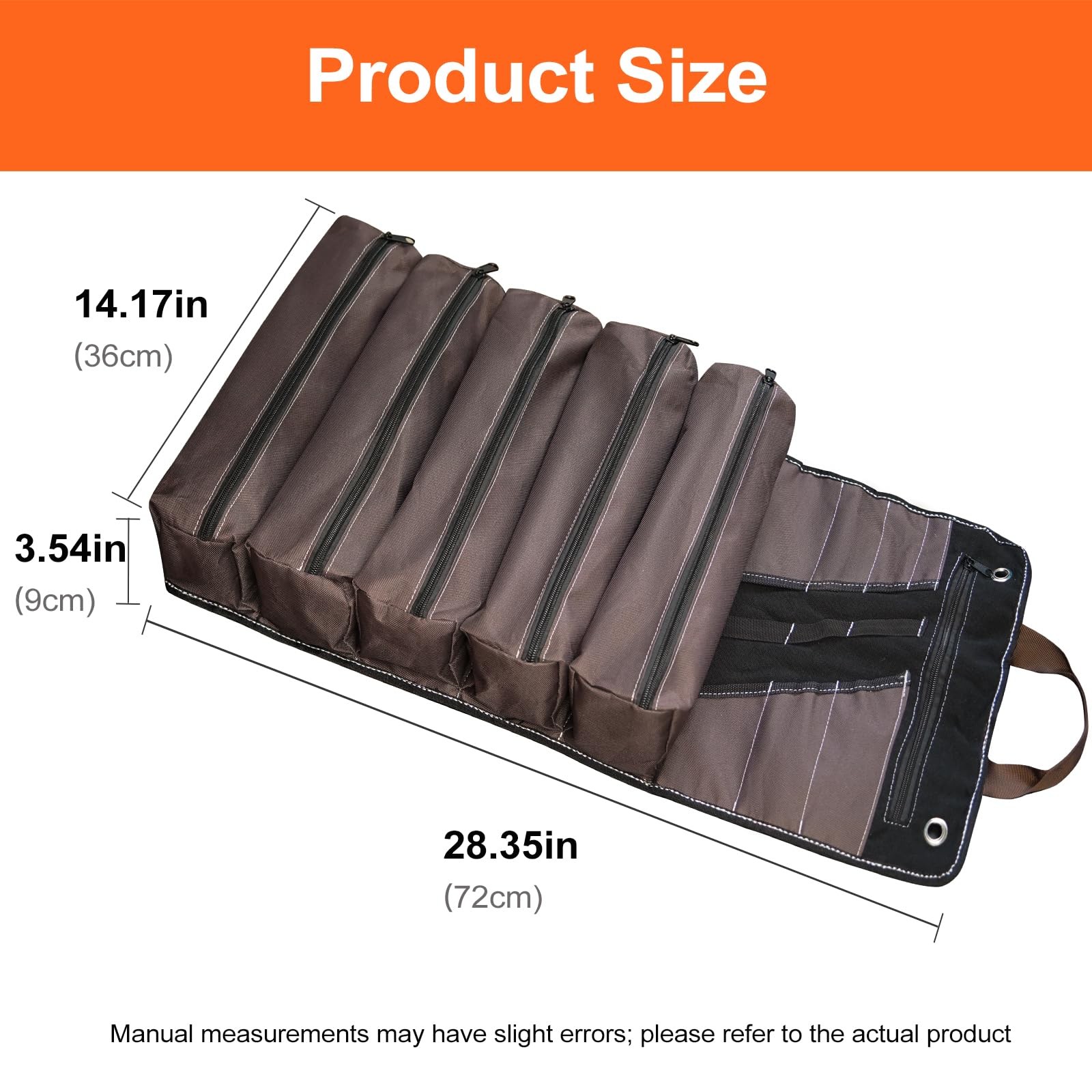 Roll Up Tool Bag Organizer for Men Heavy Duty Tool Wrap Roll Bag Organizers 1…