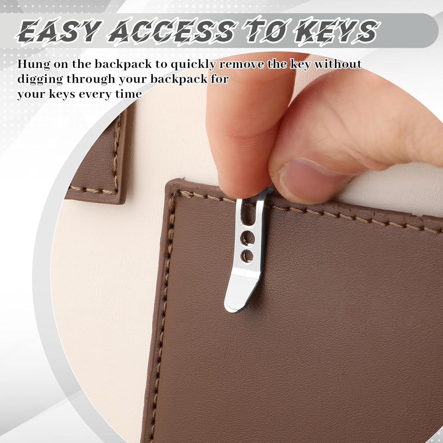 5 Pack Deep Carry Pocket Clip with Keychain, Heavy Duty Stainless Steel Belt …