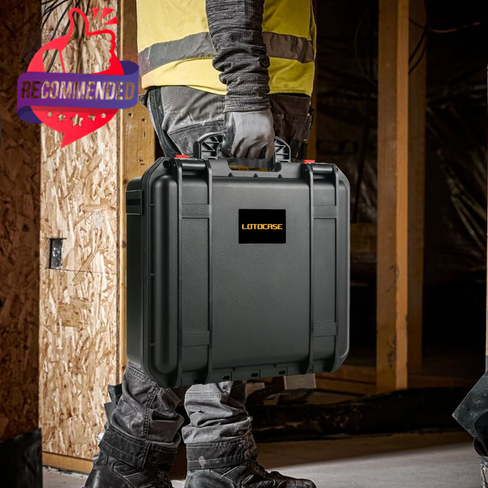 Waterproof Hard Medium Tool Case – Yellow/Black
