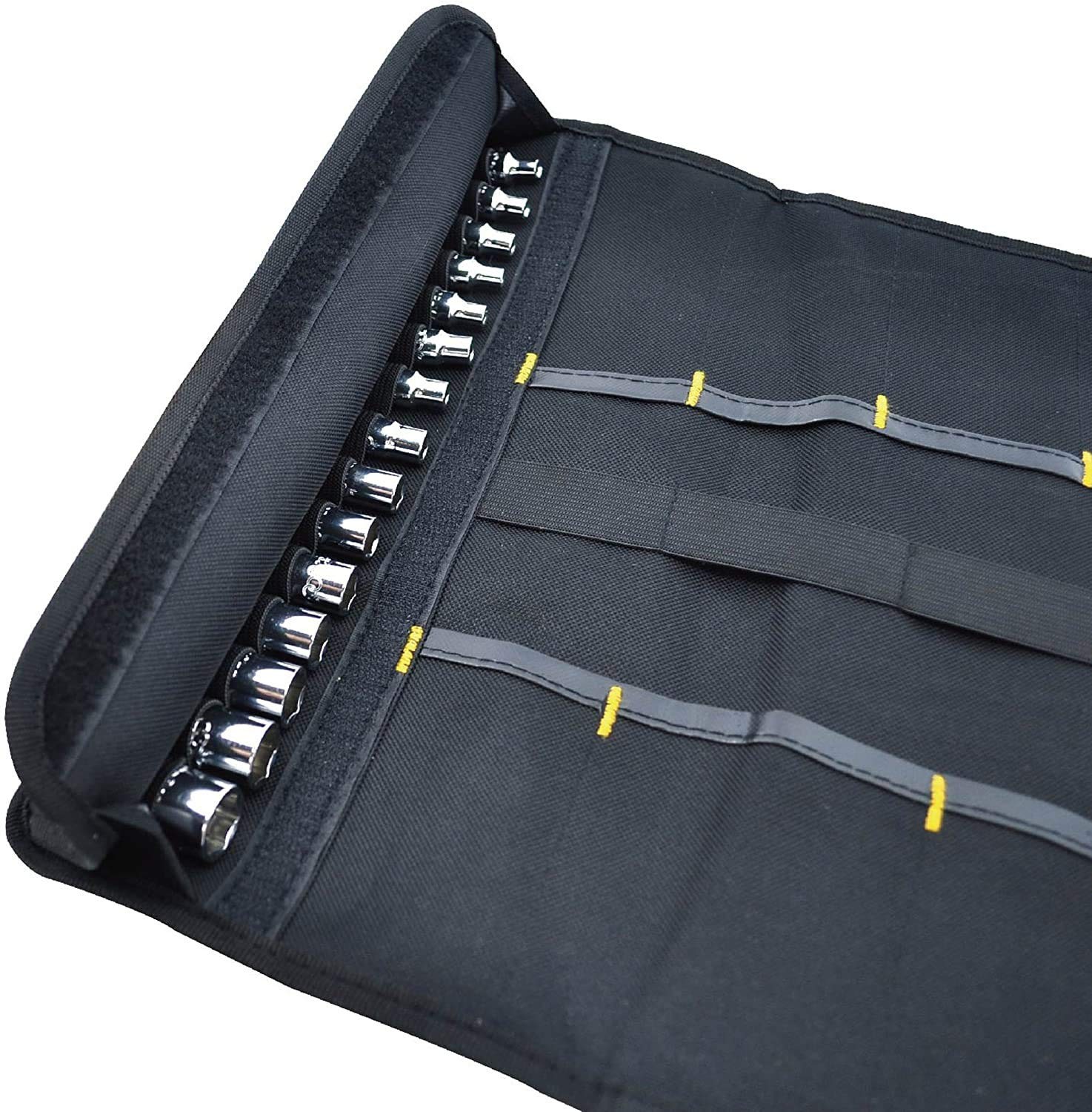 Canvas Tool Roll Up Bag Organizer Multi Pocket Wrench Screwdriver Storage