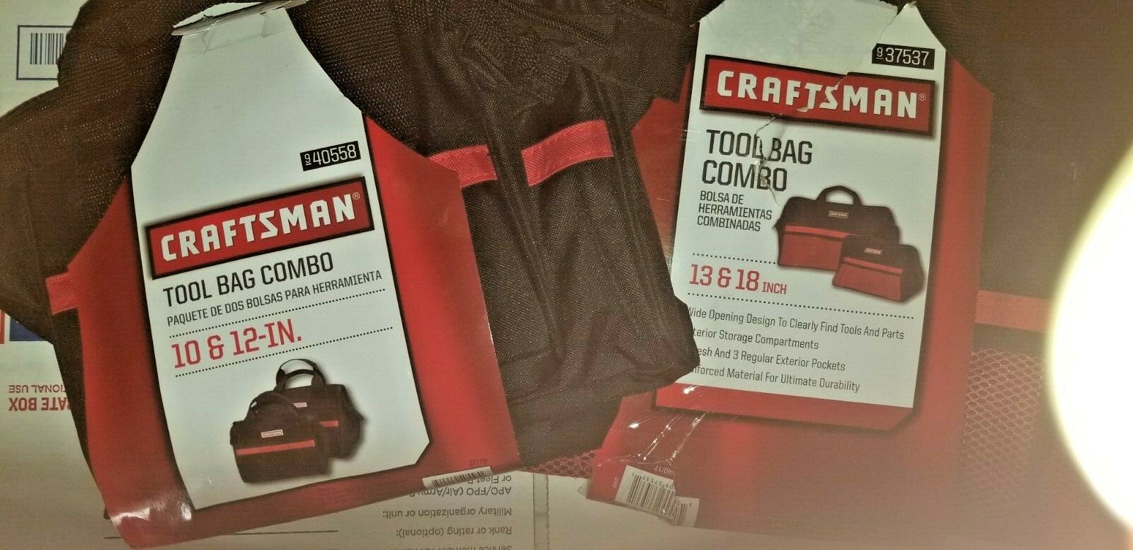 Craftsman Tool Bag 10 12 13 18″ Combo 40558 + 37537, 4 Bags Bolsas Read Info