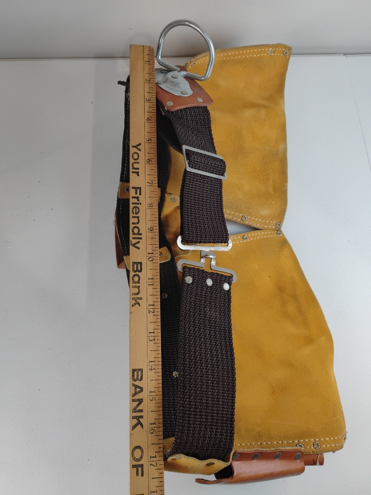 SIERRA Genuine Suede Leather Tool Belt SH-427-X – Light Tan Leather Good Cond