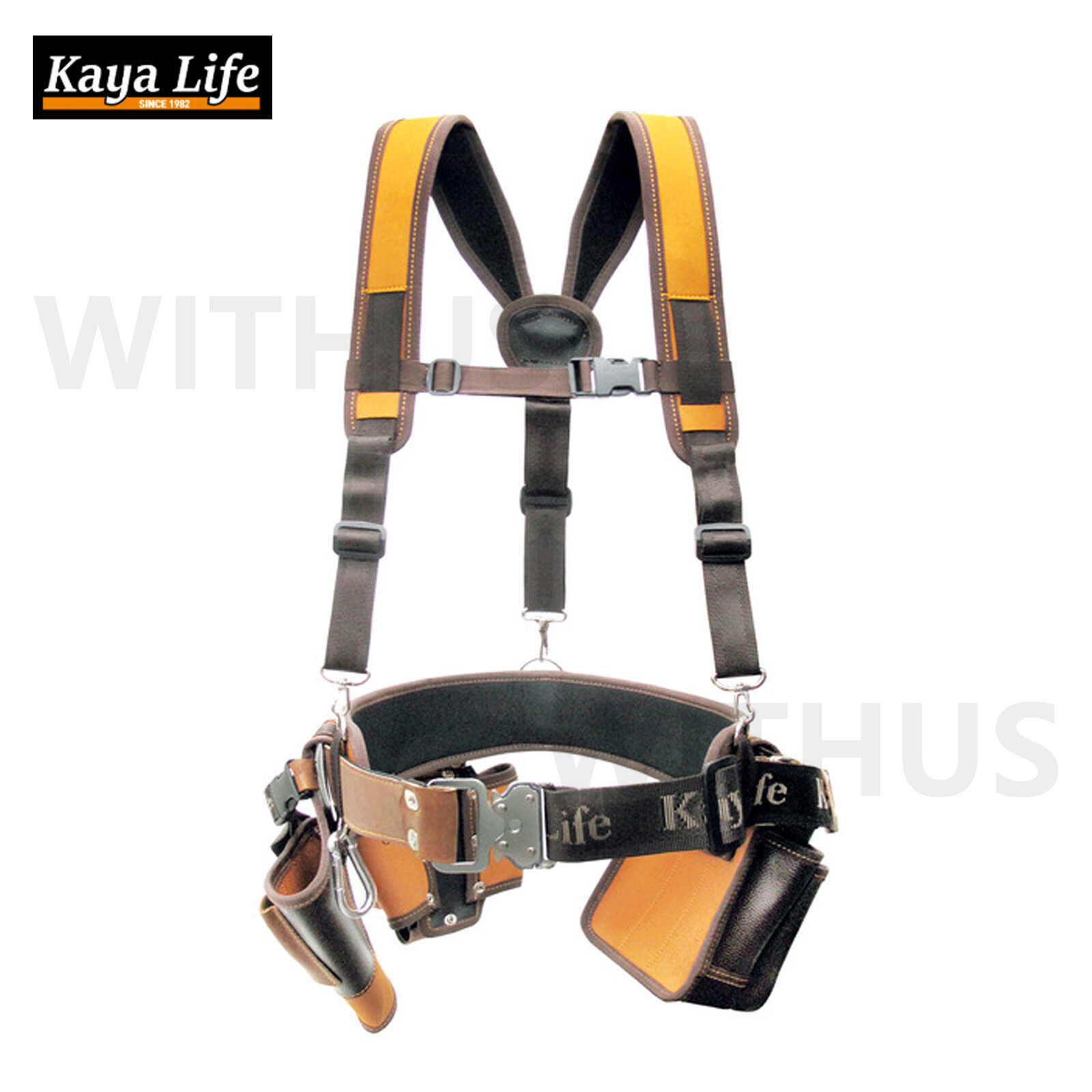 KAYALIFE KL-800 Work Tool Belt Set Suspenders Drill Pouch Holder Made in Korea