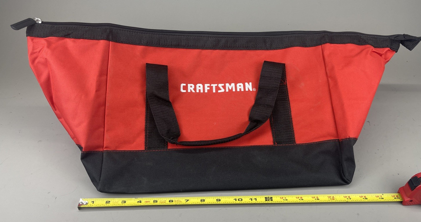 Craftsman 18” x12″ Red And Black Large Tool Bag With Handle