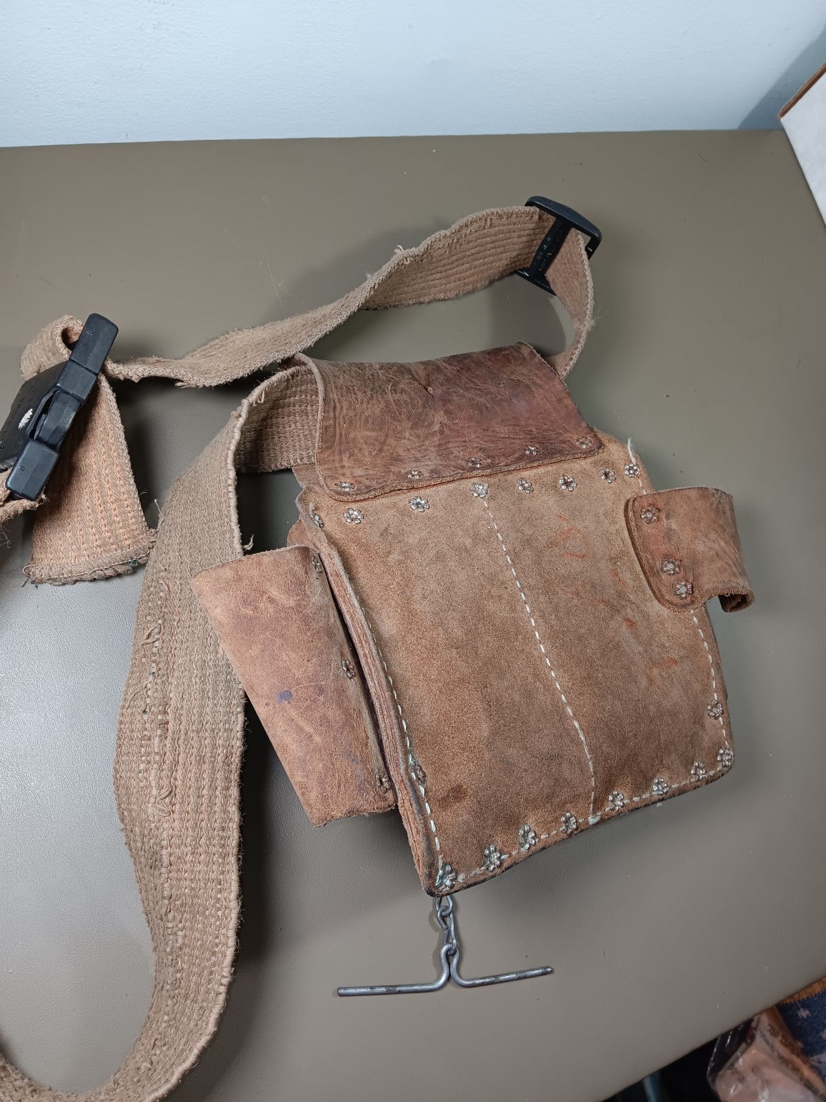 Vintage Sears Craftsman Leather Tool Belt Pouch Pre-Owned