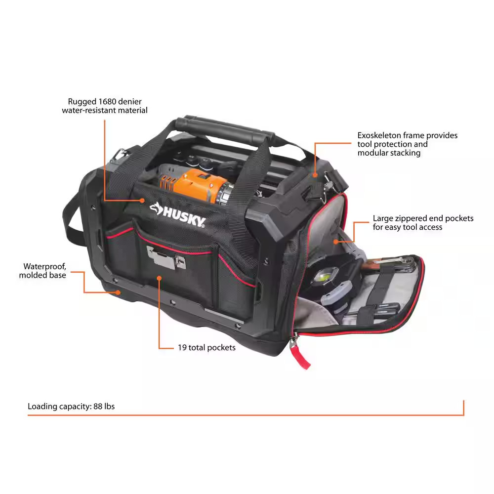 Husky 16 In. Stack Tool Tote