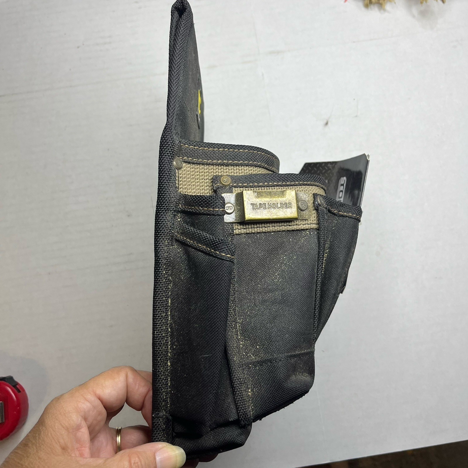 CLC 1505 3.5 in. W X 11 in. H Polyester Electrician’s Pouch 10 pocket Black/Tan