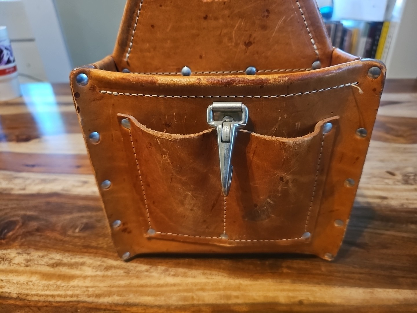 Ideal Tuff Tote 35-975 Leather Electrician Tool Bag Lineman Hand Crafted