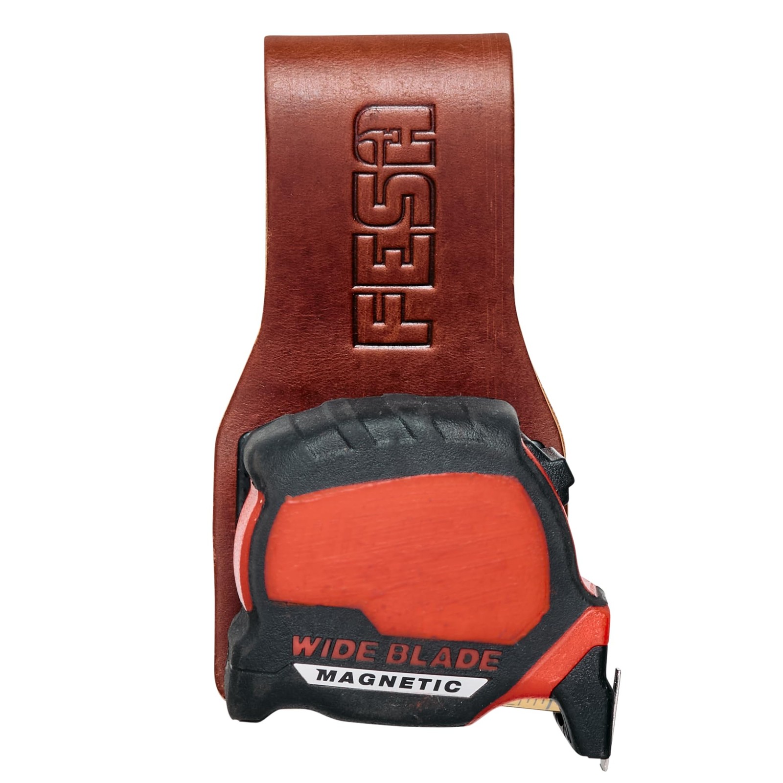 Leather Tape Measure Holder or Drill Holder for Tool Belt – Full Grain w/Stee…