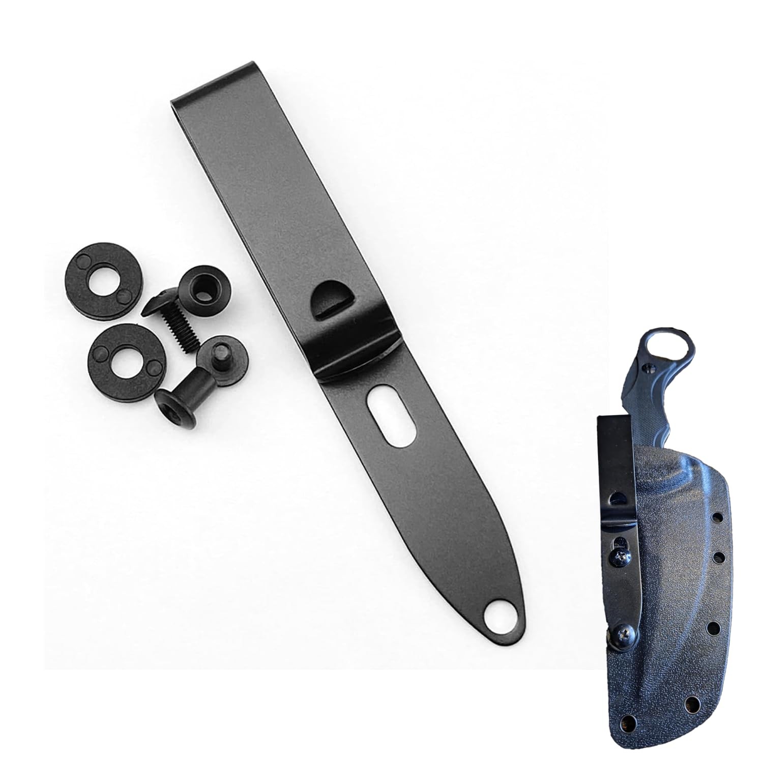 Kydex Belt Clip Knife Sheath Kit, Stainless Steel Kydex DIY Holster Kit, Knif…