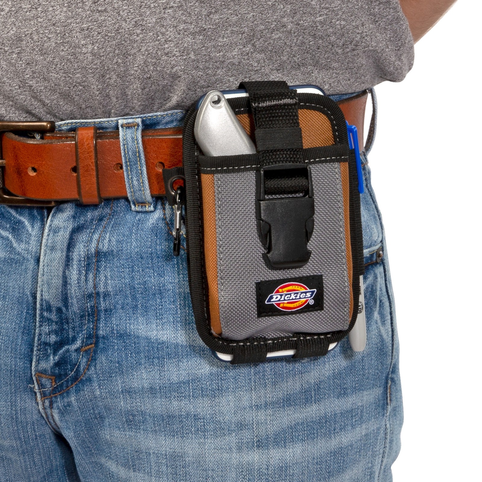 Phone Holder Tool Belt Pouch 2 Compartment Large Dickies 57100