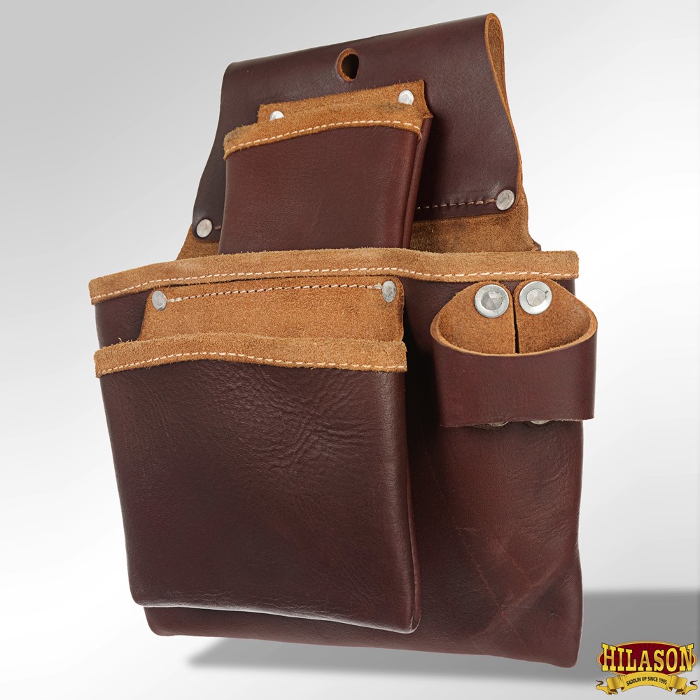22HS HILASON Leather Carpenter, Farmers And Electrician Tool Bag Pouch