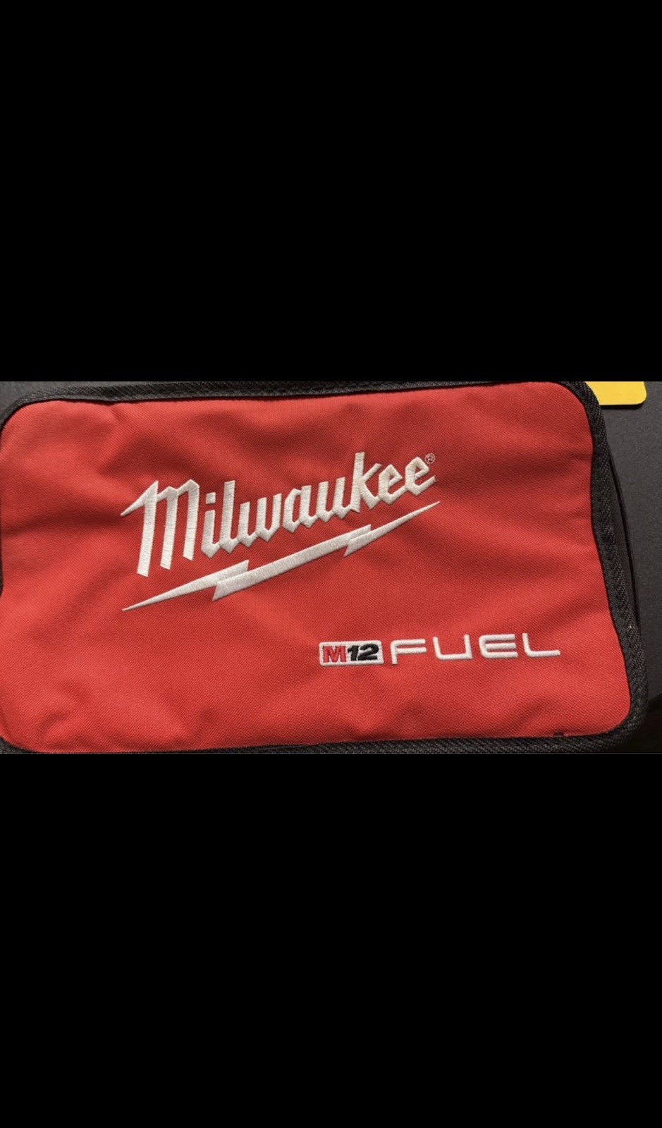 Milwaukee M12 Fuel Tool Bag Red/Black Fabric With Handle & Internal Straps