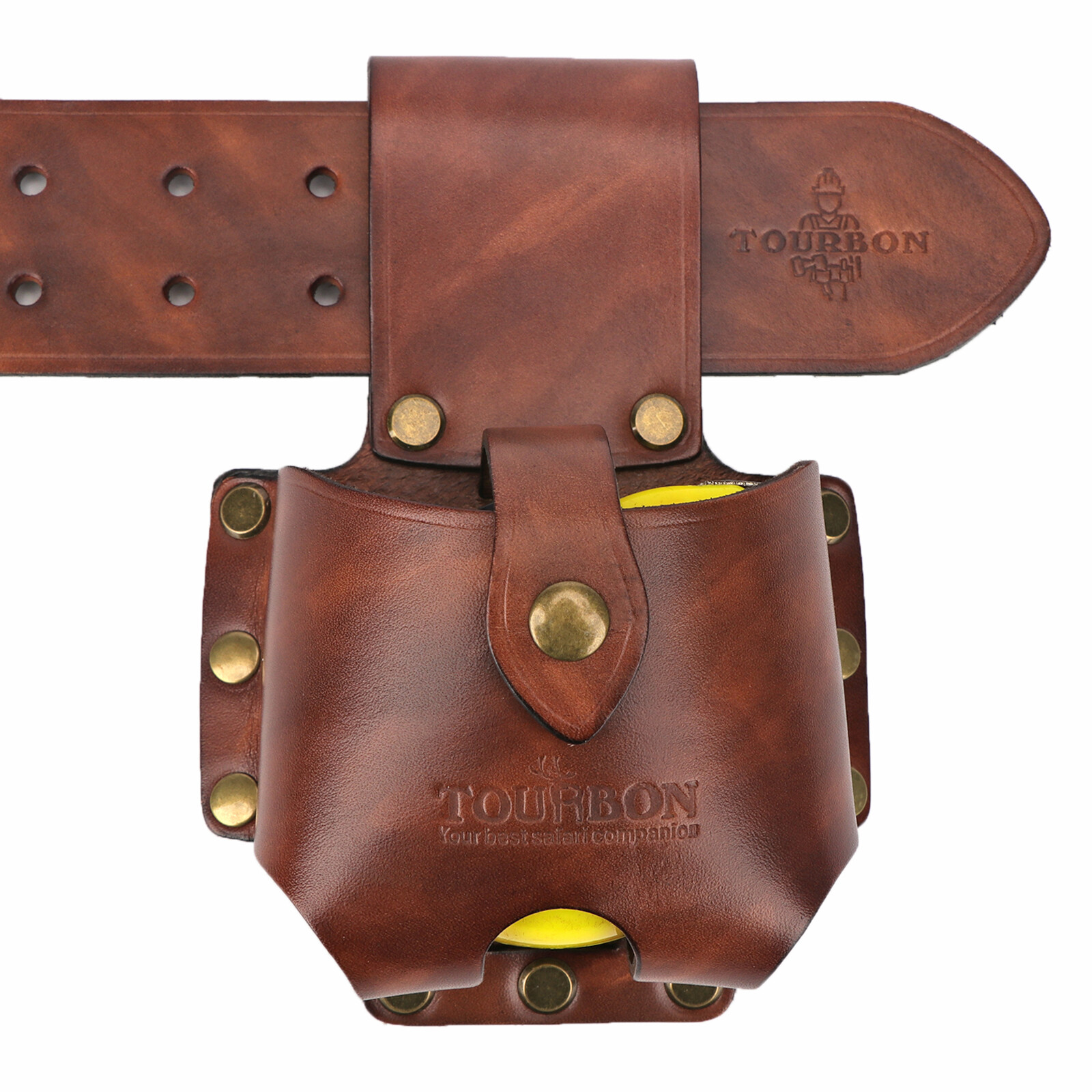 TOURBON Leather 10M Tape Measuring Hanger Holder Tool Belt Carry Pouch Holster