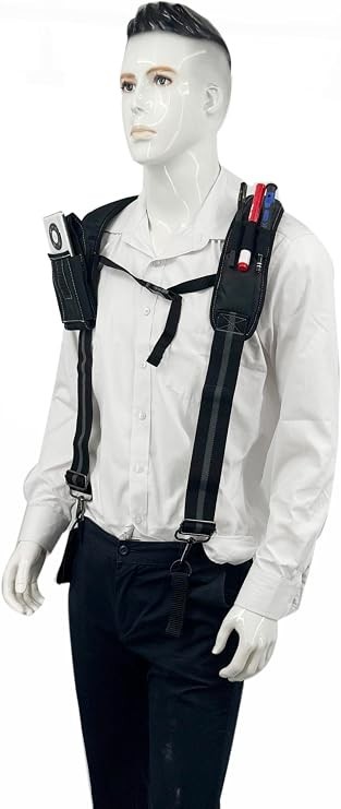 Padded Tool Belt Suspenders 3 Hook Swivel Suspenders for Tool Belt Heavy Duty Wo