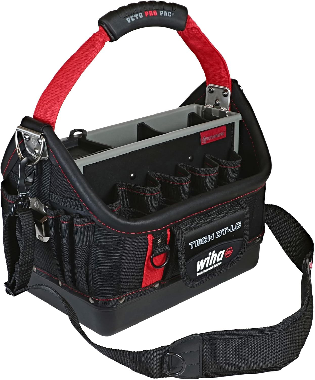 91239 11 Piece Veto Redstripe TECH OT-LC Open Tote Tool Kit