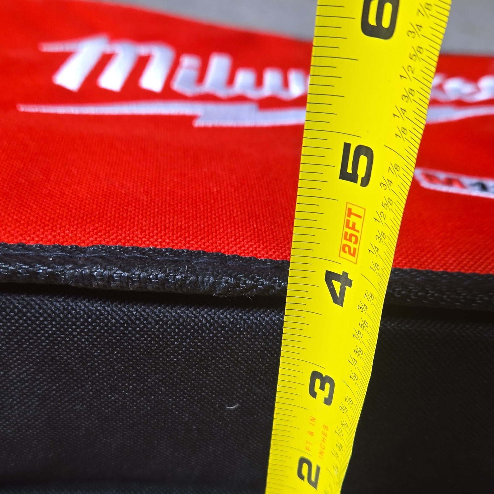 Milwaukee M12 FUEL Medium Tool Bag Red Black Fabric With Handle