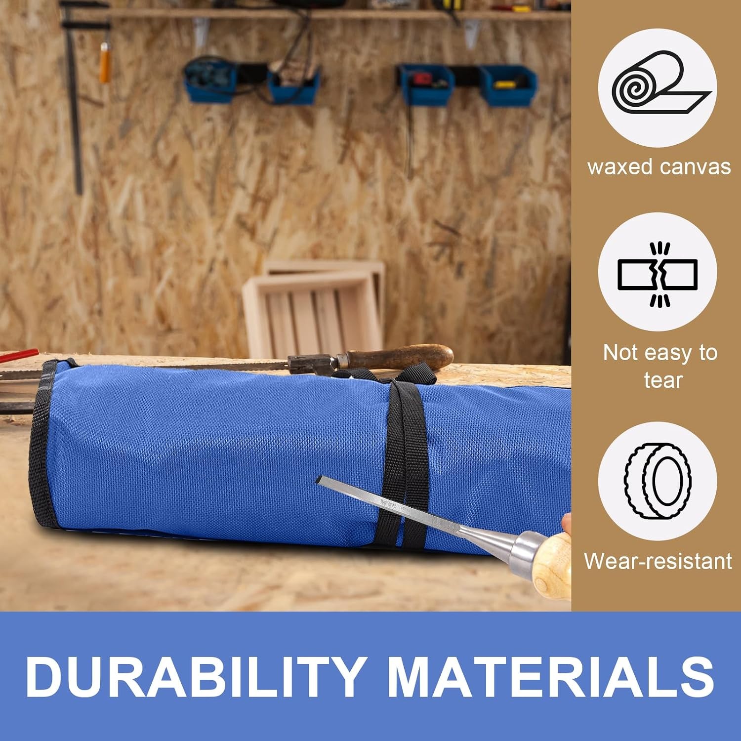 16 Pockets Wrench Roll Organizer Wrench Pouch Roll up with Water Proof Oxford Cl