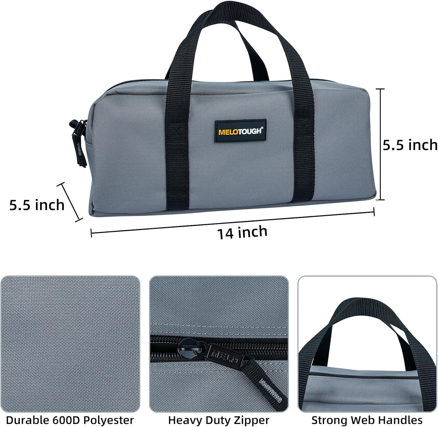 Utility Tool Tote Bag Combo Kit-Includes 2 Medium Tool Organizer Bags for Electr
