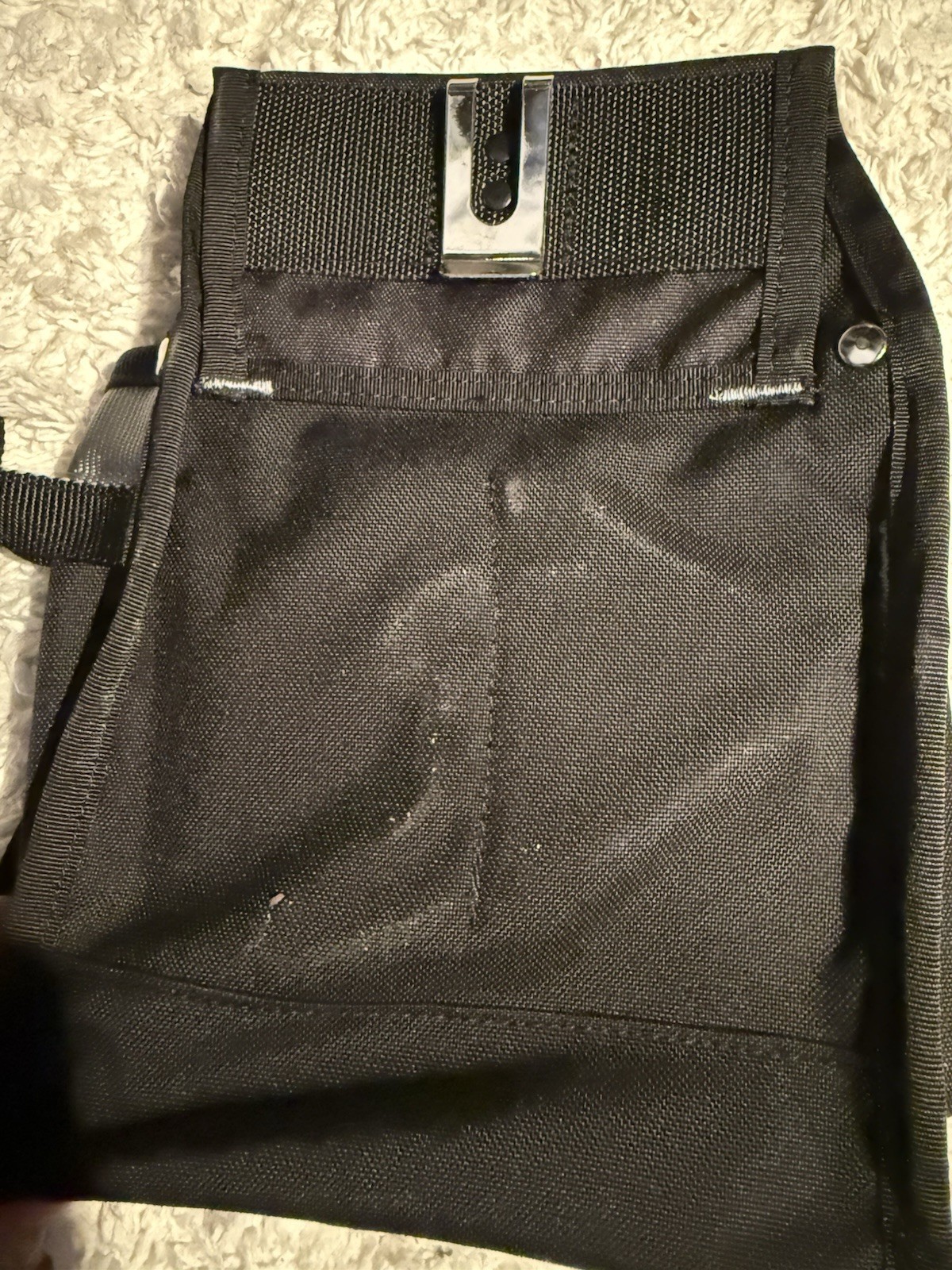 Wiha 6-Pocket Electricians Pouch, Nylon, Belt Clip, Black/Red/Gray