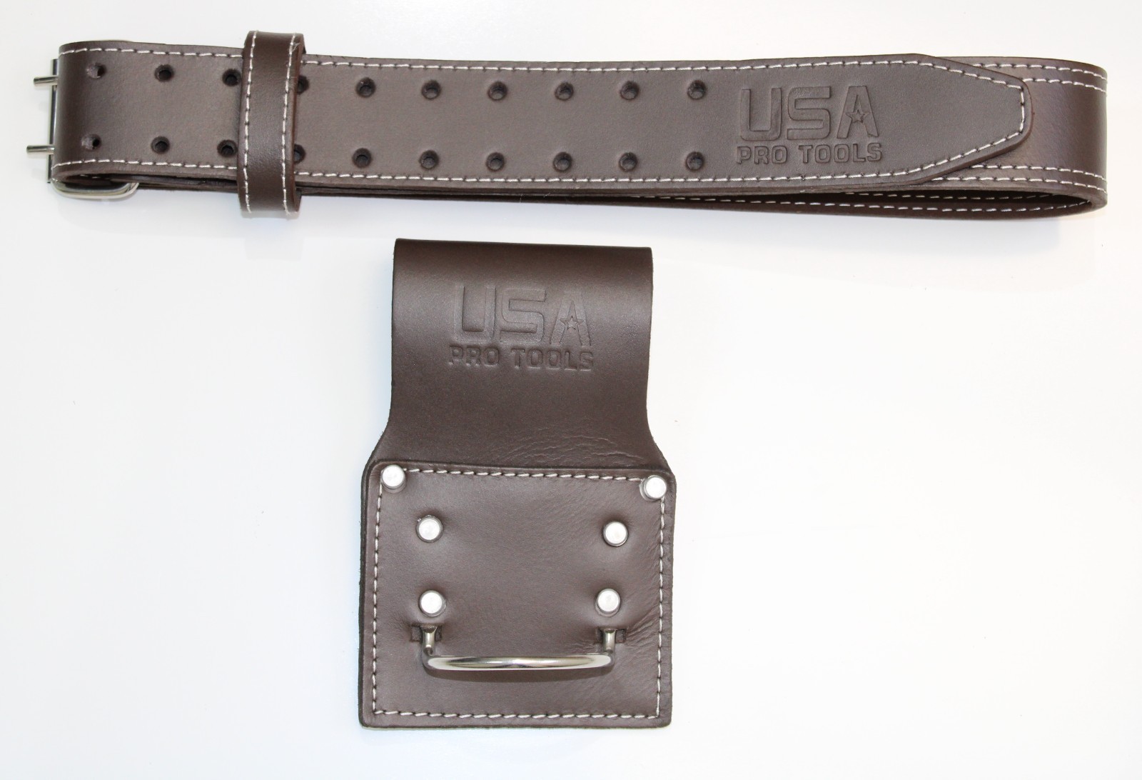 USA PRO TOOLS Heavy Duty Grain Leather Hammer Holder & Belt For Work Gear
