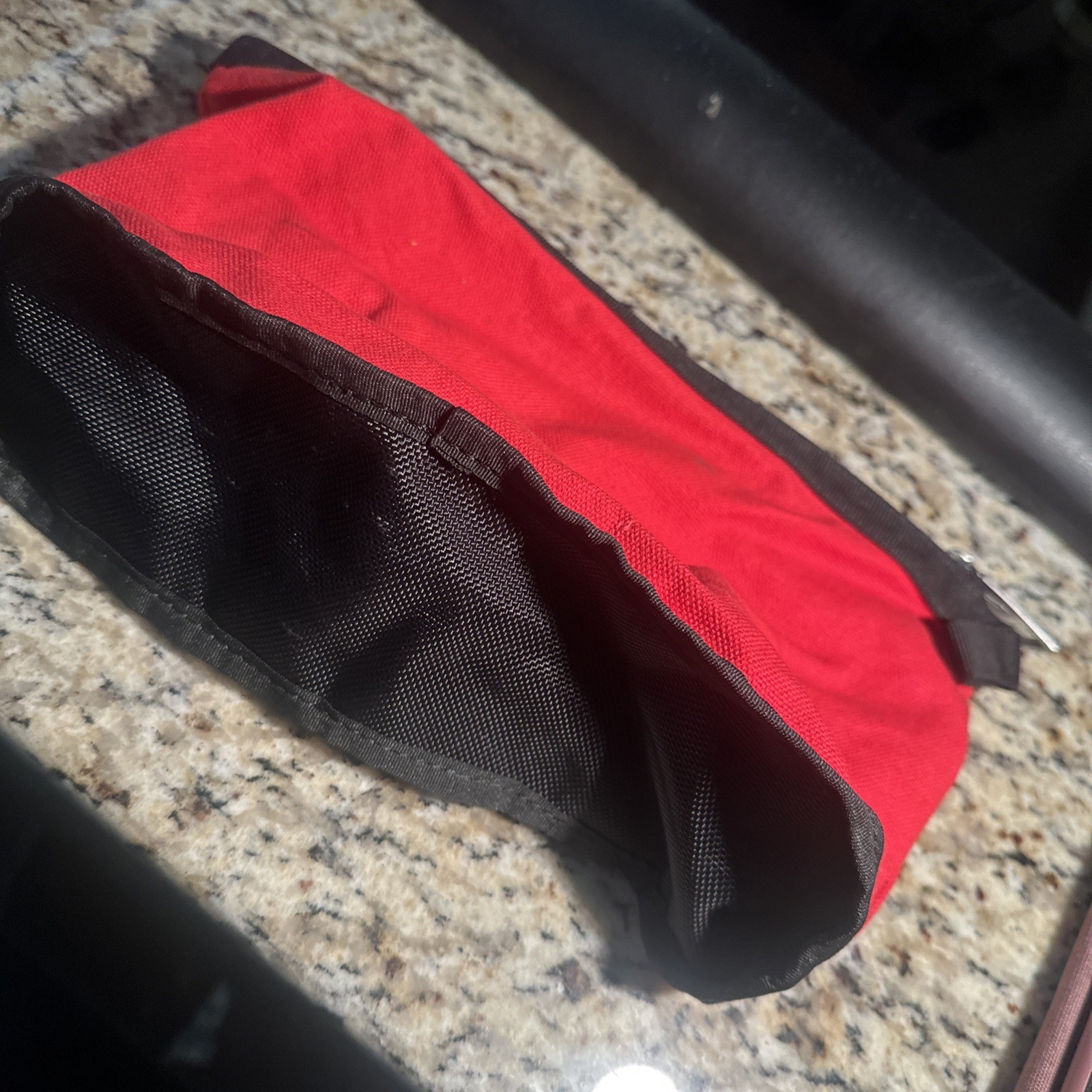 Milwaukee Red/Black Fabric Tool Pouch Bag with Zipper Closure 12” X 7”