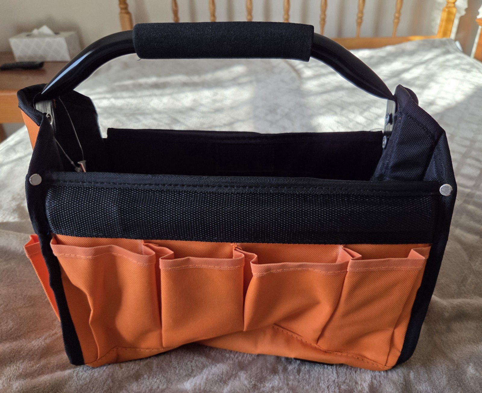 Torelli 12.5 in Collapsible Tool Bag INV00710 Orange Black 14 Exterior Pockets