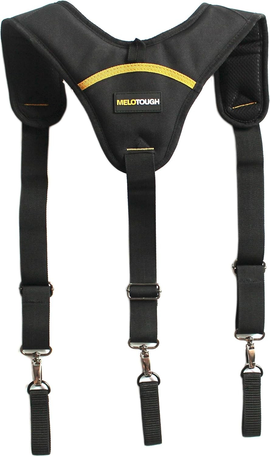 Adjustable 3-Point Support Tool Belt Suspenders with Breathable Foam for Comfort