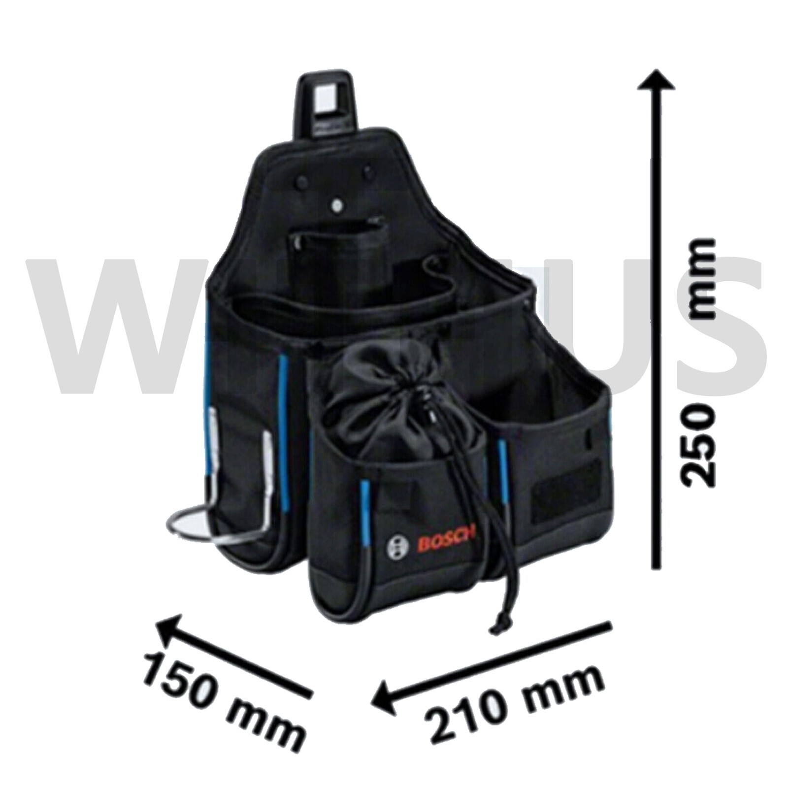 Bosch Professional Tool Belt 108 Kit Pouch/Holster ProClick High Ergonomic Fit