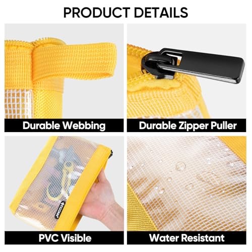 Tool Pouch, 1680D Oxford Small Tool Bag, Tool Pouches with Clear, 3 Pack Combo