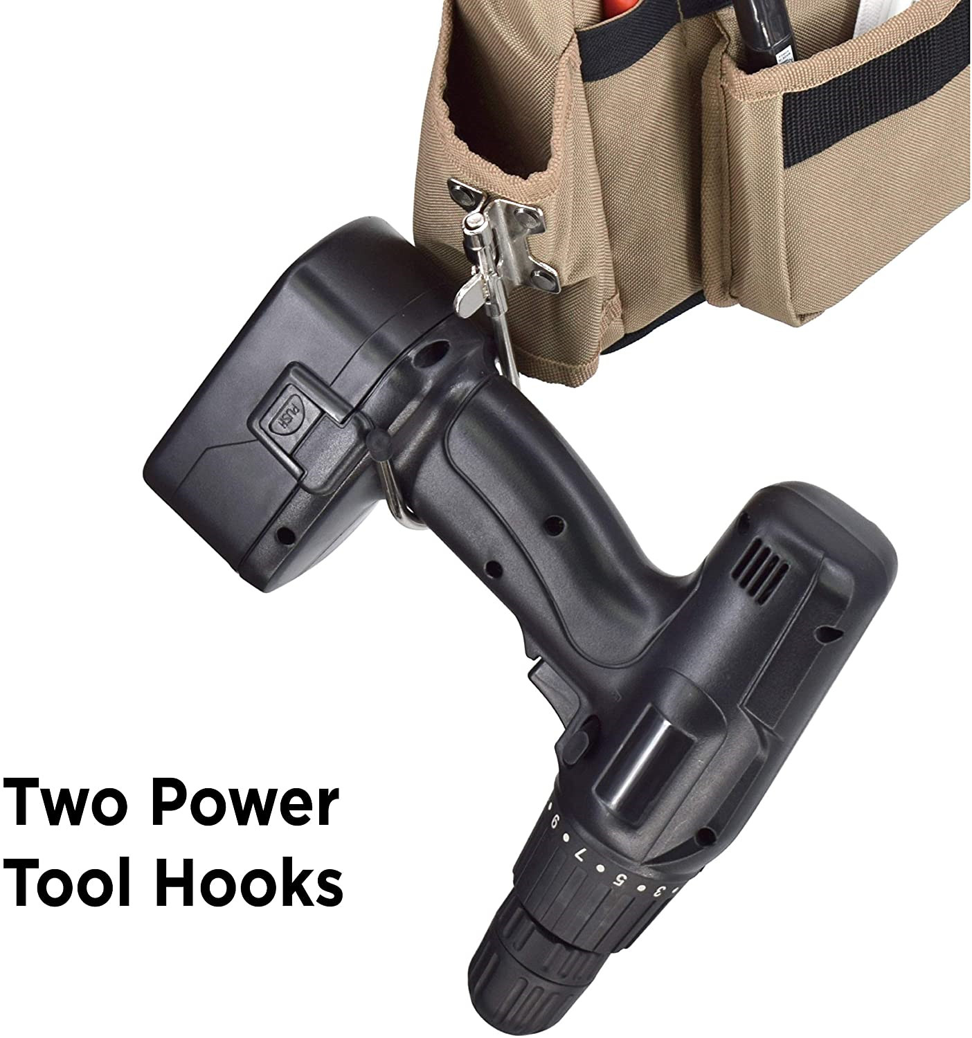 JACKSON PALMER Tool Belt Comfort Rig Tan Black Heavy Duty Work Gear