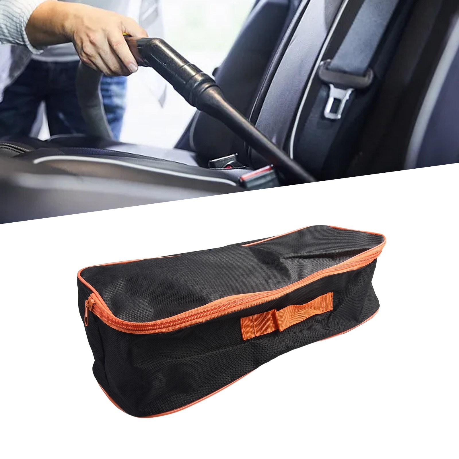 Vacuum Cleaner Tool Bag Storage Black PVC Appro 42*14.5*11cm Polyester