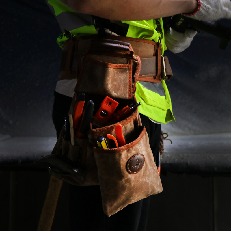 TOURBON Heavy Duty Tool Belt Pouches Build Suspender Electrician Carpenter Strap
