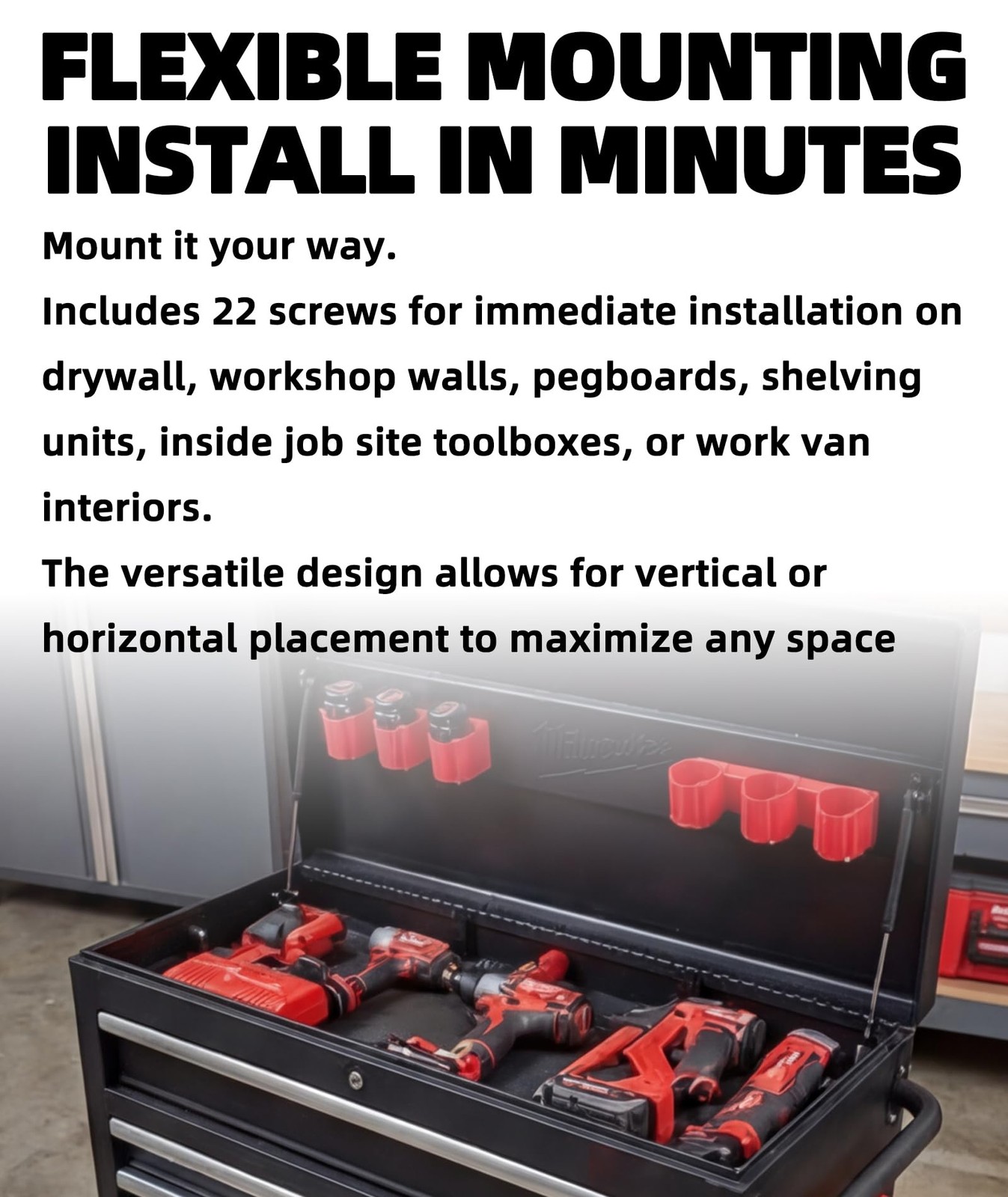 Tool Holders and Battery Holder Wall Mount for Milwaukee M12 12V Tools – All-…
