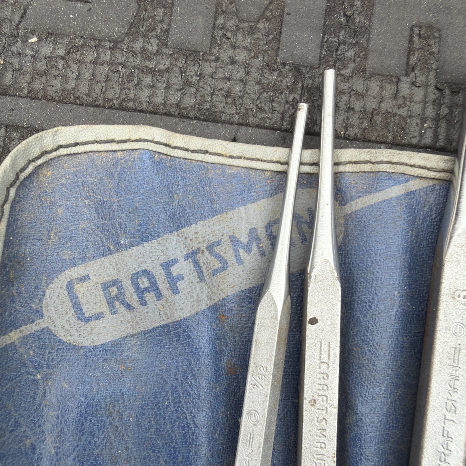 Rare Sears Craftsman USA Rollup Pouch Punch Chisel Circle G Lectrolite See Notes