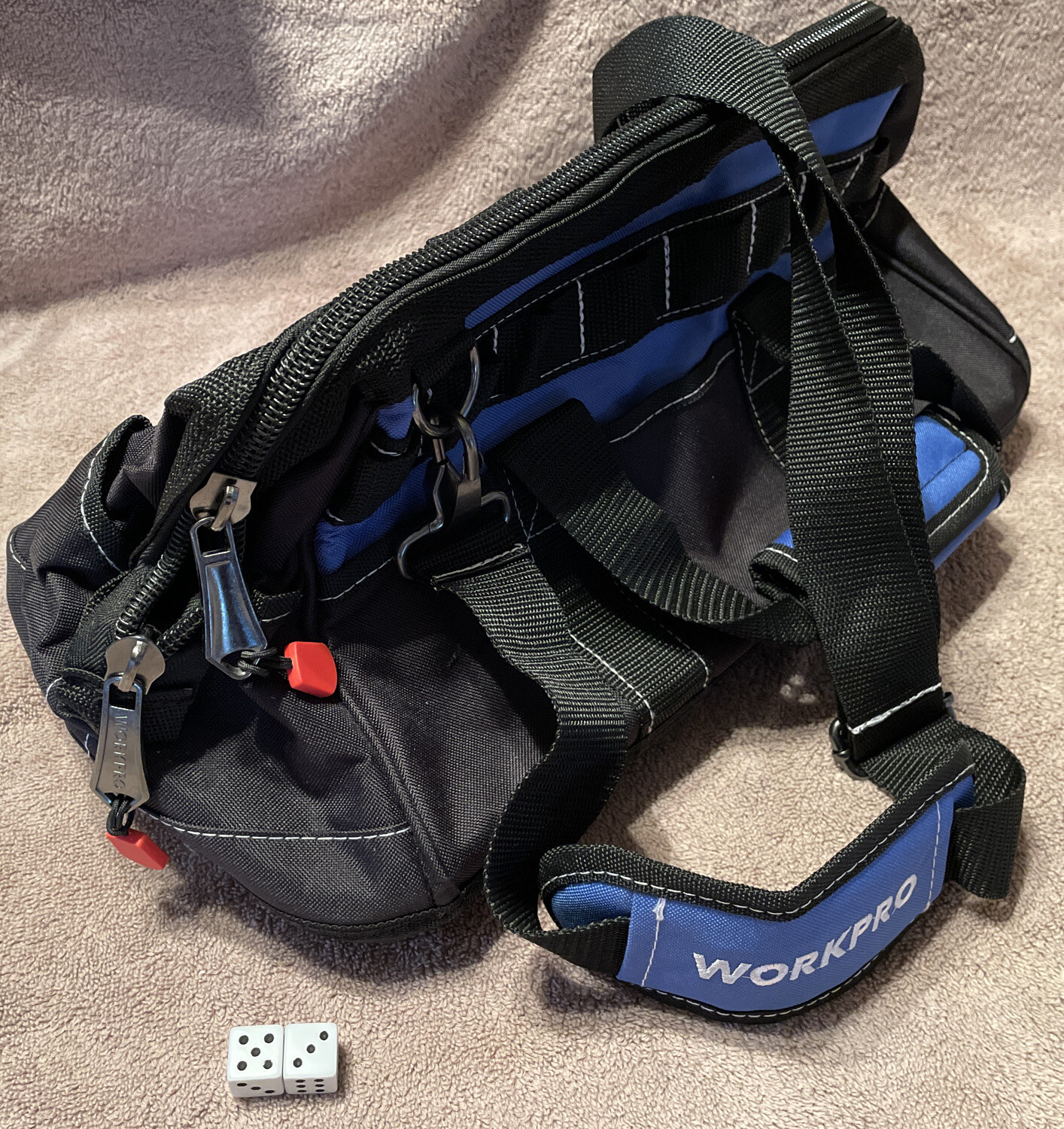 Tool Bag Heavy Duty, Top Wide Mouth Tool Storage Tote, 16” zipper..NEW
