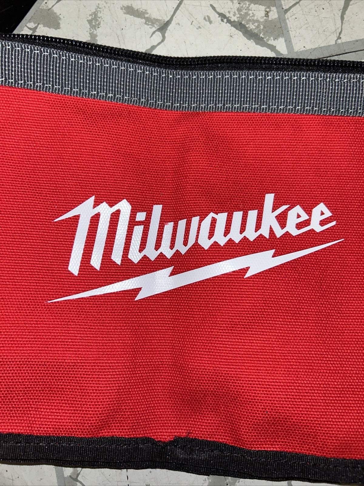Milwaukee Water Resistant Stand-Up Base Zipper Pouch (grey Or White) 1 Pouch