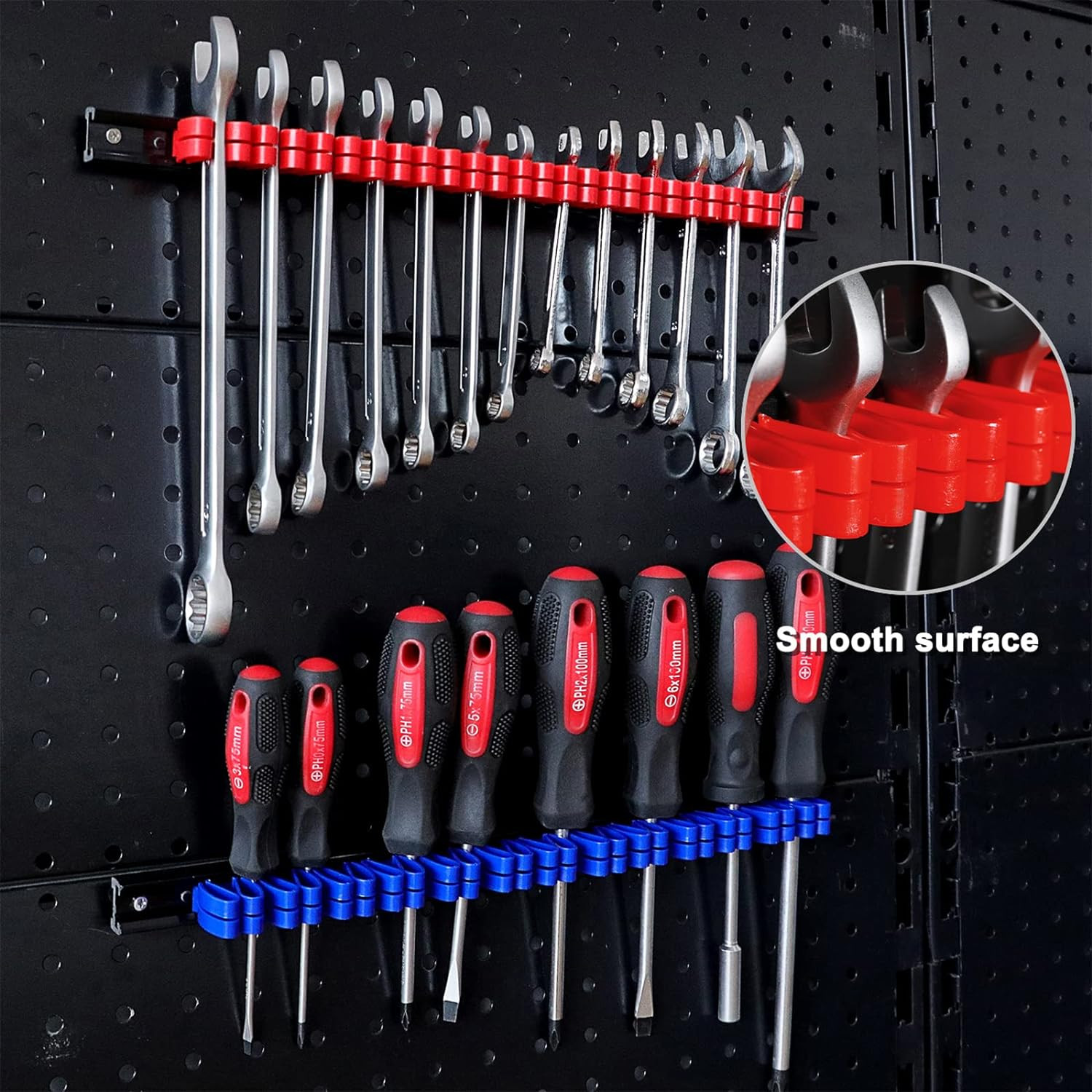 10 Pcs Screwdriver Organizer and Wrench Organizer, Wall Mount, Hand Tool Holder,
