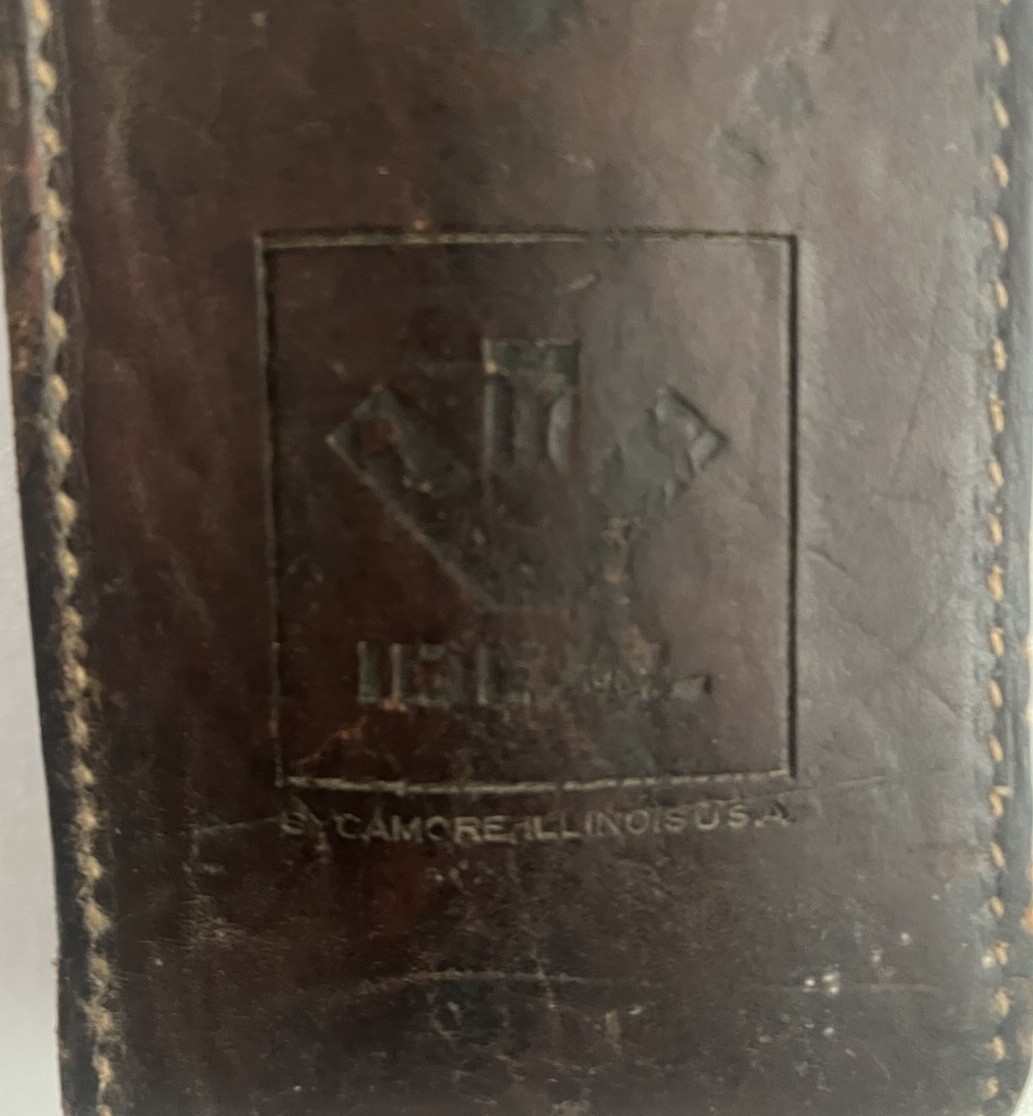 Vintage Ideal Sycamore IL Leather Belt Pouch