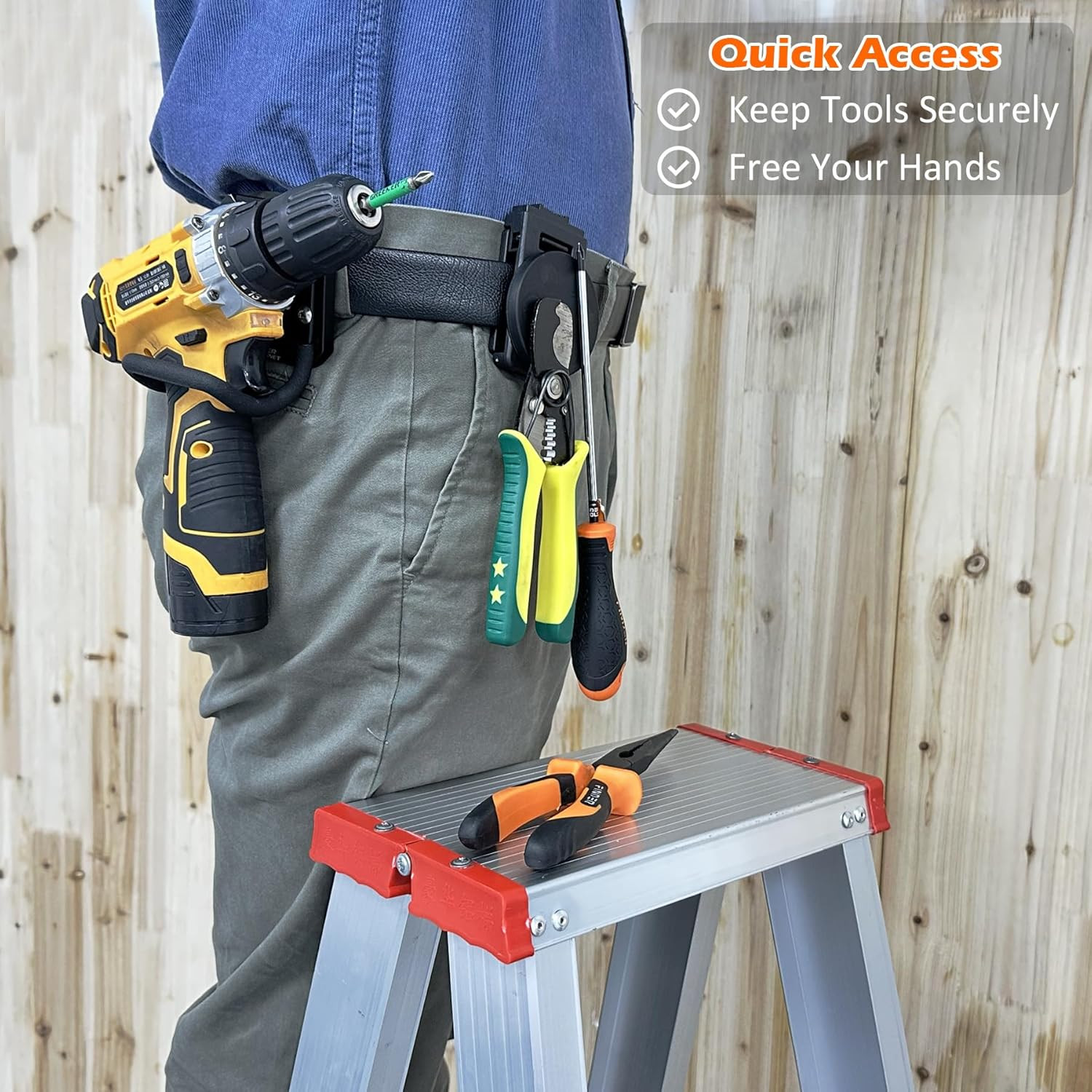Tool Holster Belt Clip,Heavy-Duty Magnetic Tool Holder for Belt Clip,Anti-Slip S