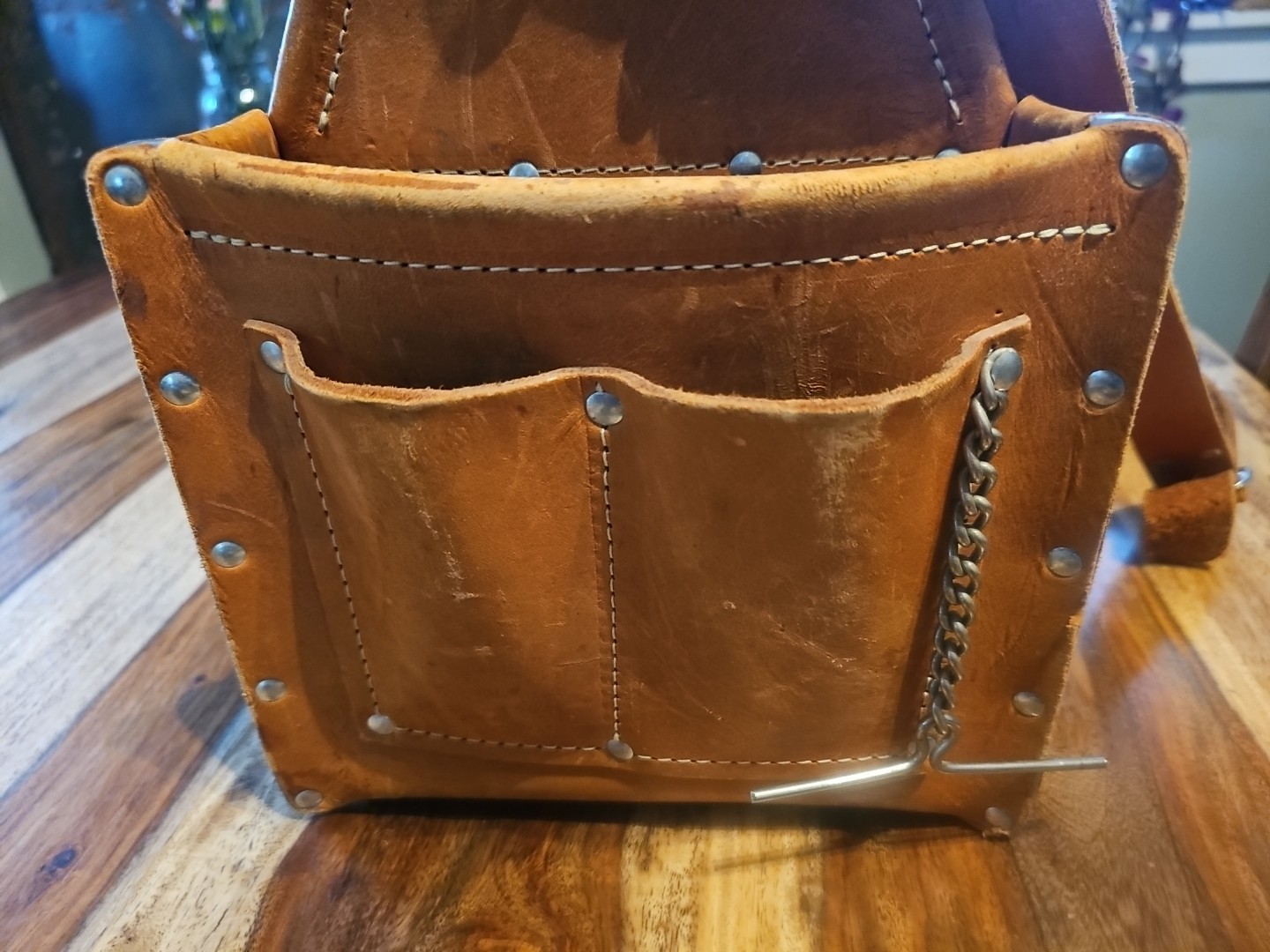 Ideal Tuff Tote 35-975 Leather Electrician Tool Bag Lineman Hand Crafted