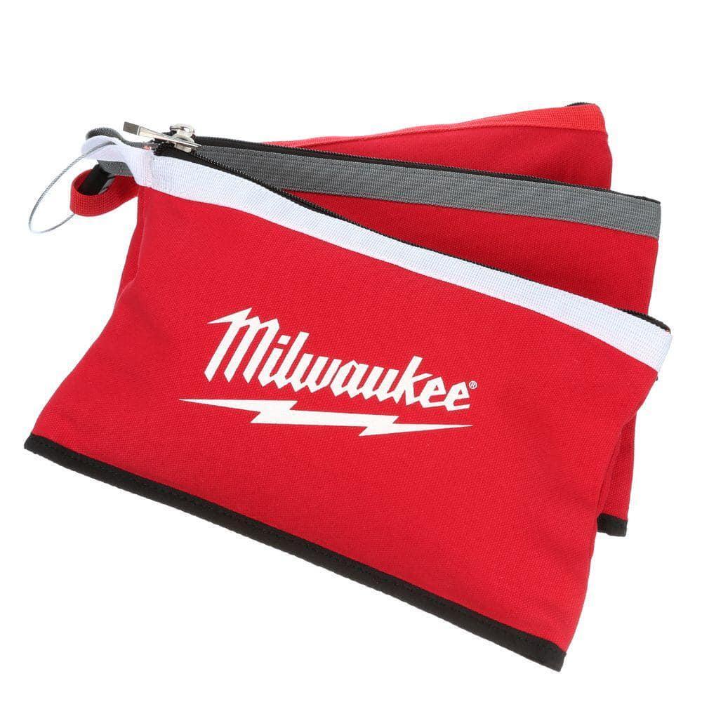Zipper Tool Bag 12 in. Multi-Color Organize Store Tools Water Resistant 3-Pack