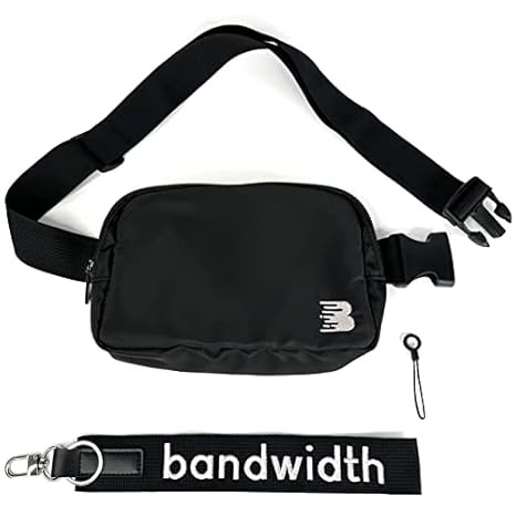 Bandwidth Premium 2-in-1 Crossbody Belt Bag with Keychain Strap – Black 1L