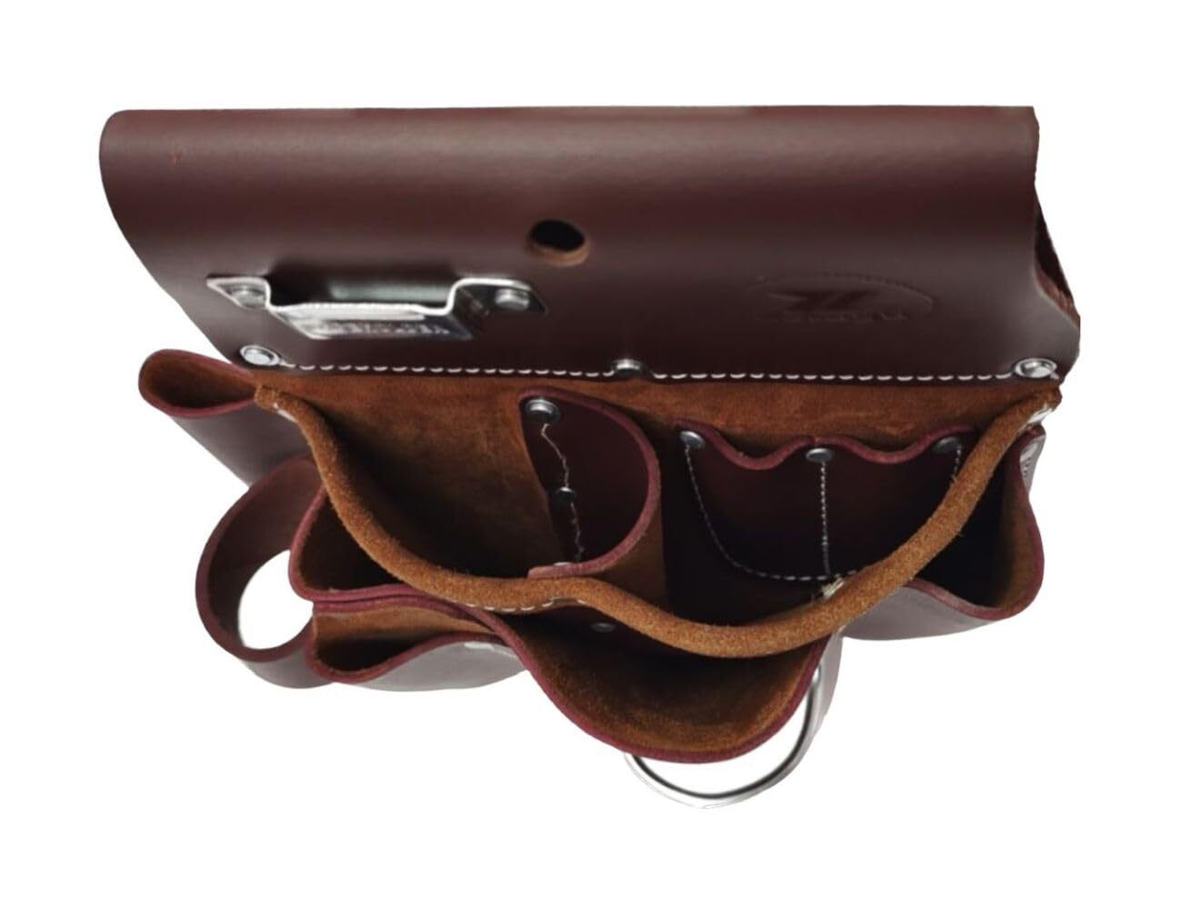 20-233 11 Pocket Pro Leather for Right Hand Drywall Pouch Cherry