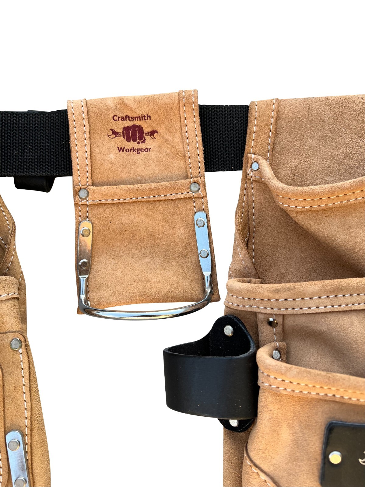 Heavy Duty Suede Tool Rig Belt Tan | Framer | Roofer | Carpenter Tool Belt