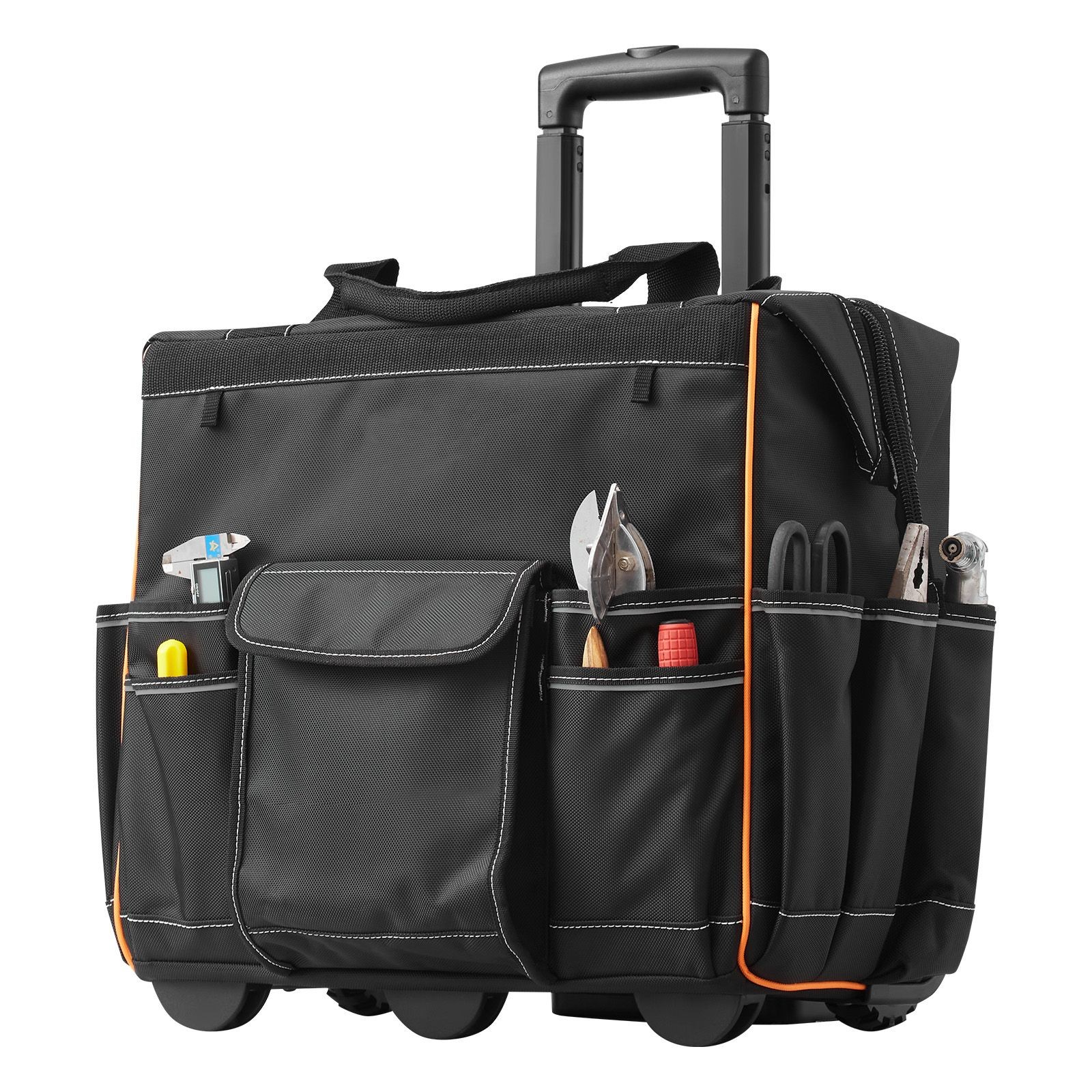 110lb 25-Pocket Rolling Tool Bag with Wheels