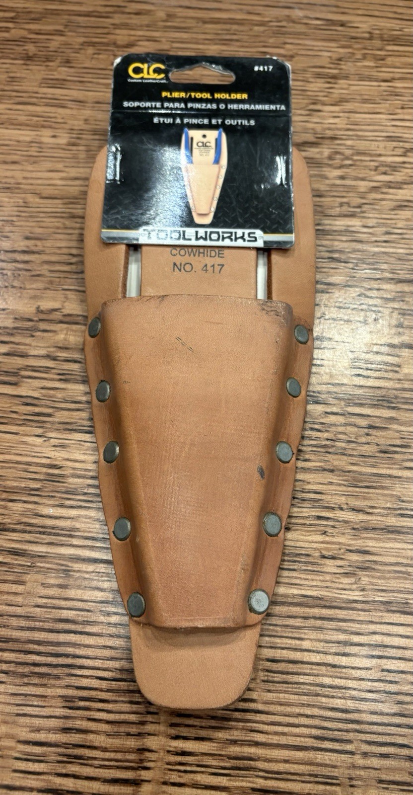 Clc Work Gear 417 Tool Pouch, Tool Holster, Tan, Leather, 1 Pockets
